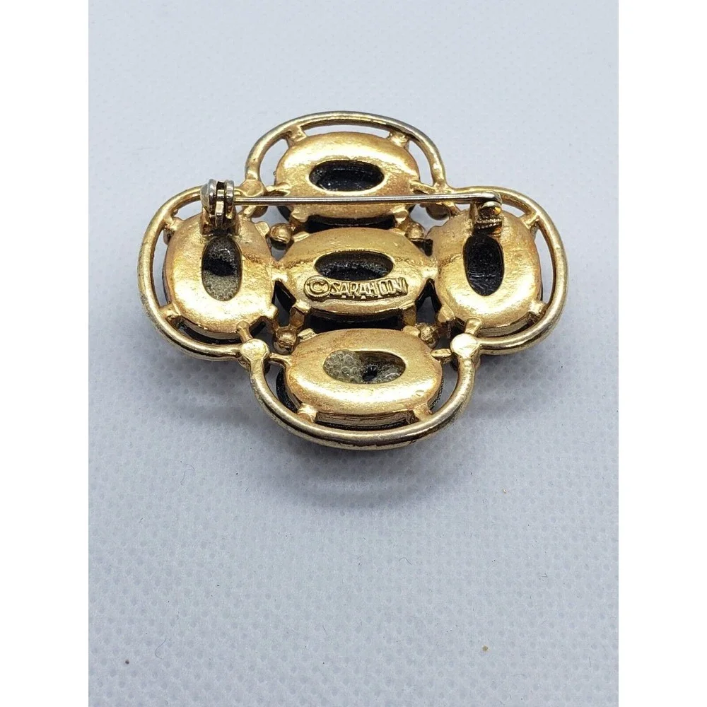 Vintage Sarah Coventry Signed Brooch Pin Light of the East Mosaic 1968 - Picture 3 of 4